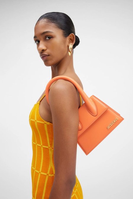 شنطة -   JACQUEMUS le chiquito Moyen / شامل علبة الشركة - jm02 - orange